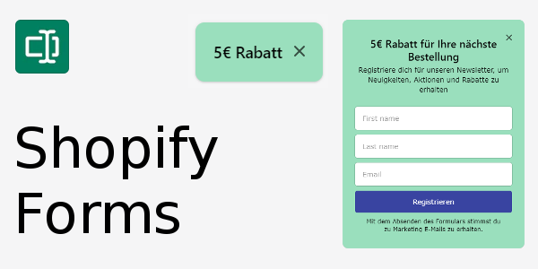 Shopify Forms App: Newsletter-Popup mit Gutschein