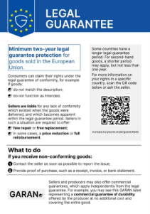 EU Gewährleistungslabel